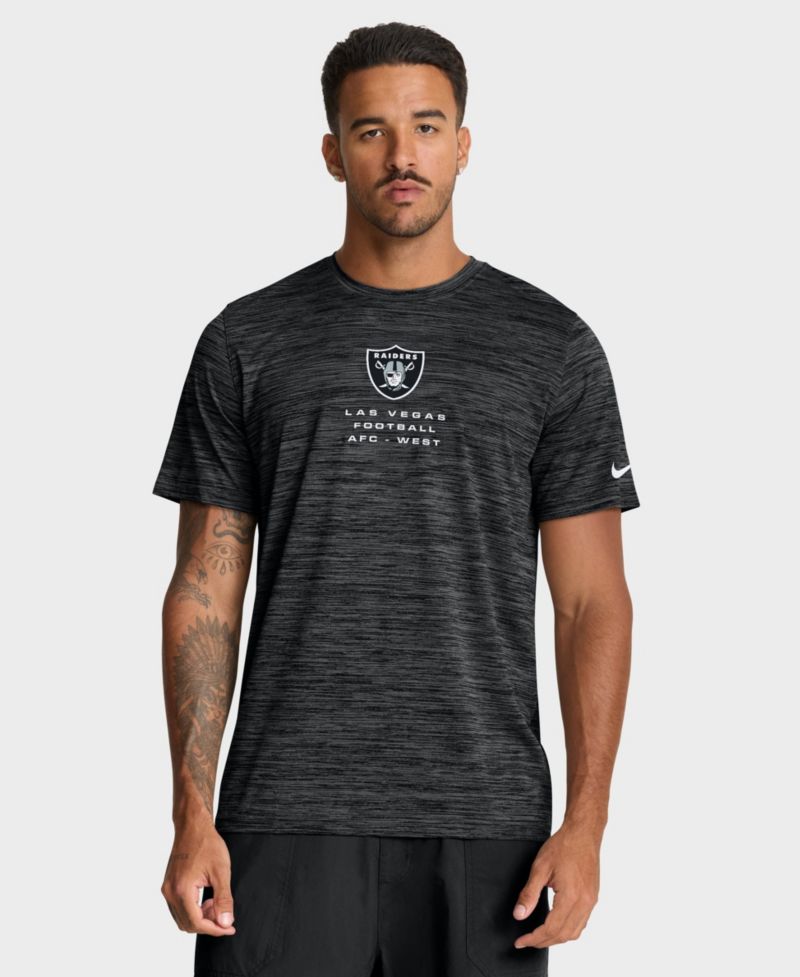 Men's Las Vegas Raiders Velocity Ball Carrier Cross-Dyed T-Shirt