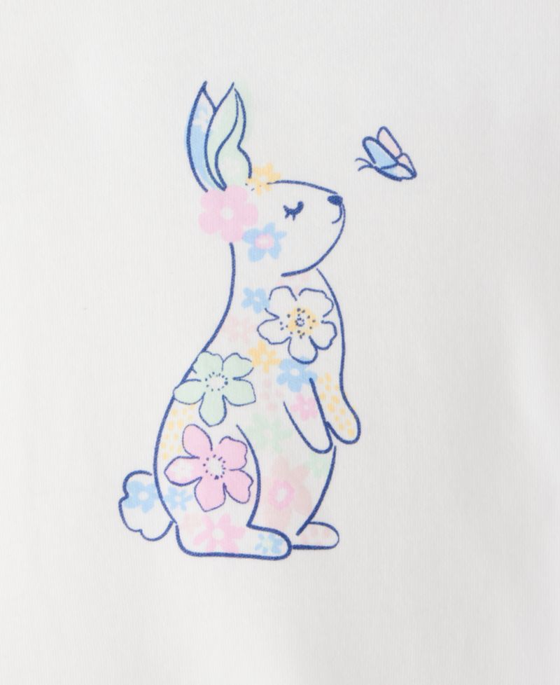 Baby Girls' 3M-24M Mix and Match Floral Bunny T-Shirt