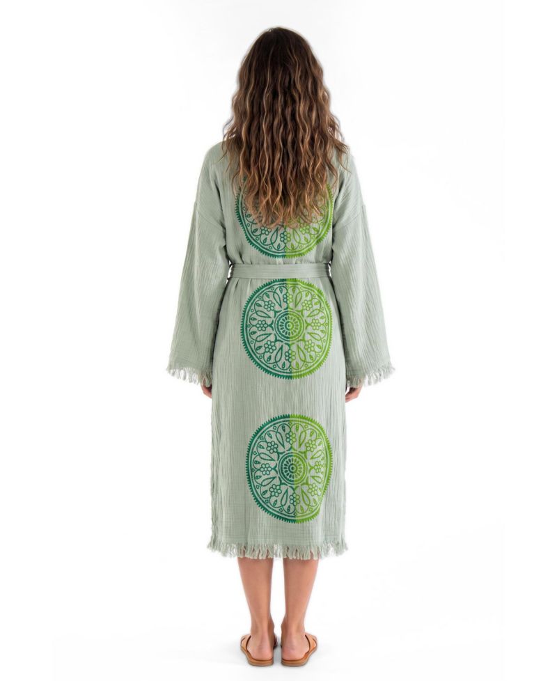 Women's Estelle Handmade Muslin Long-Sleeve Cover-Up Robe