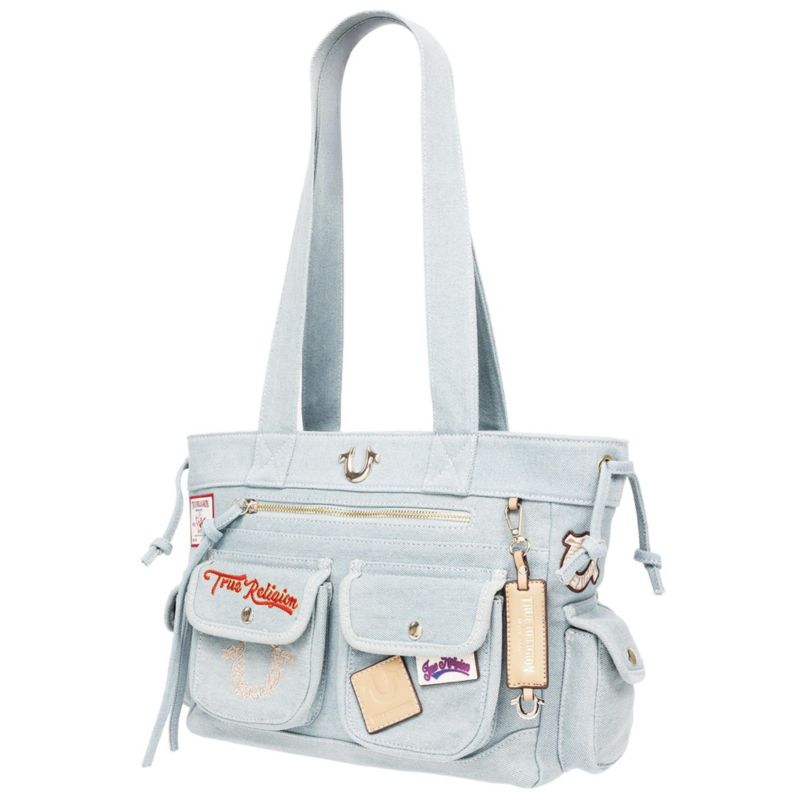 Multi-Patch Denim Tote