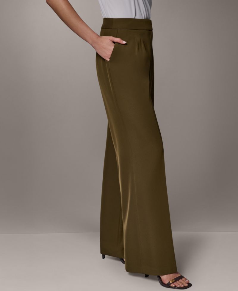 Petite Mid-Rise Wide-Leg Pants
