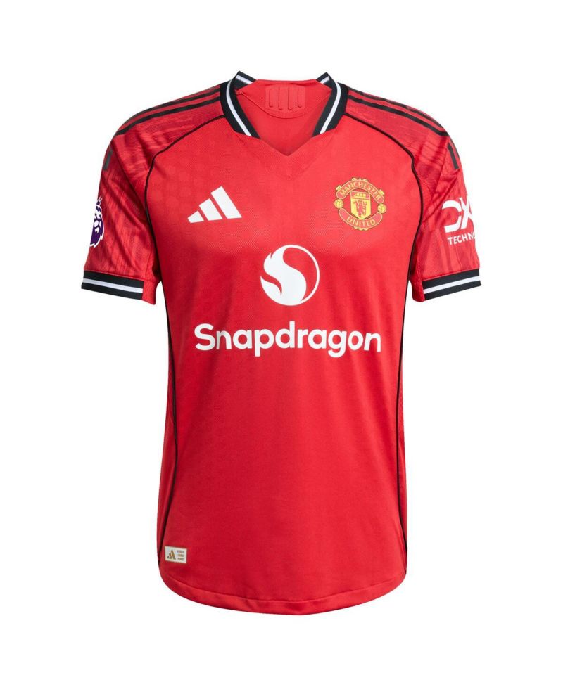 Men's Red Manchester United Home 2025/26 Authentic Player Jersey