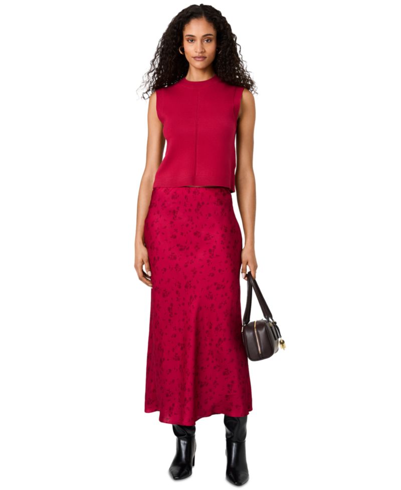 Women's Oona Floral-Print Satin Maxi Skirt