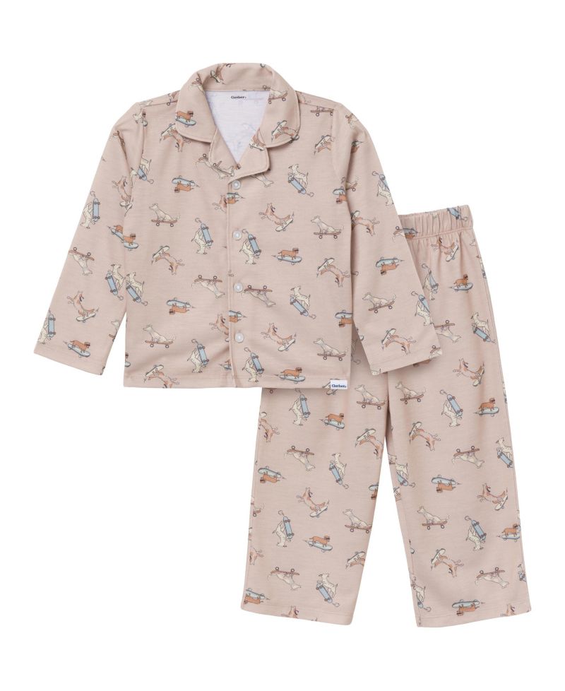 Baby Boys 2-Piece Button Up Pajama Set