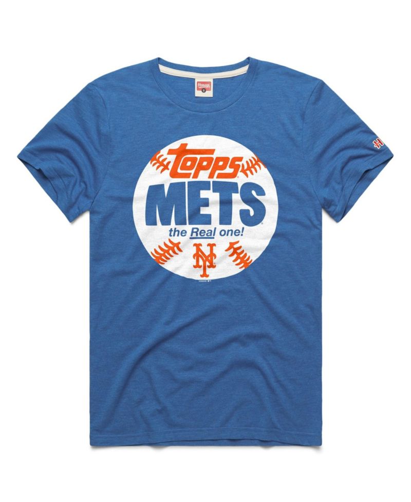 Men's New York Mets MLB x Topps Baseball The Real One Tri-Blend T-Shirt