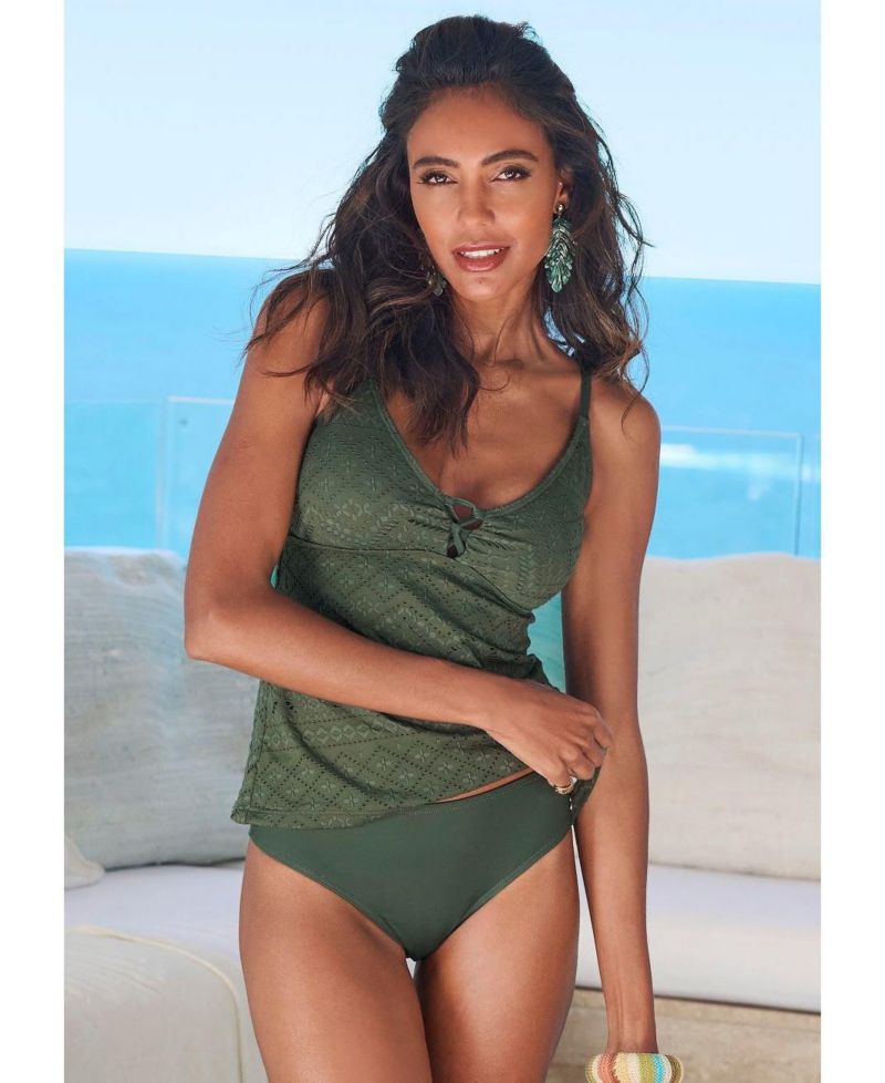 Women's Crochet Underwire Everyday Comfort Tankini Top