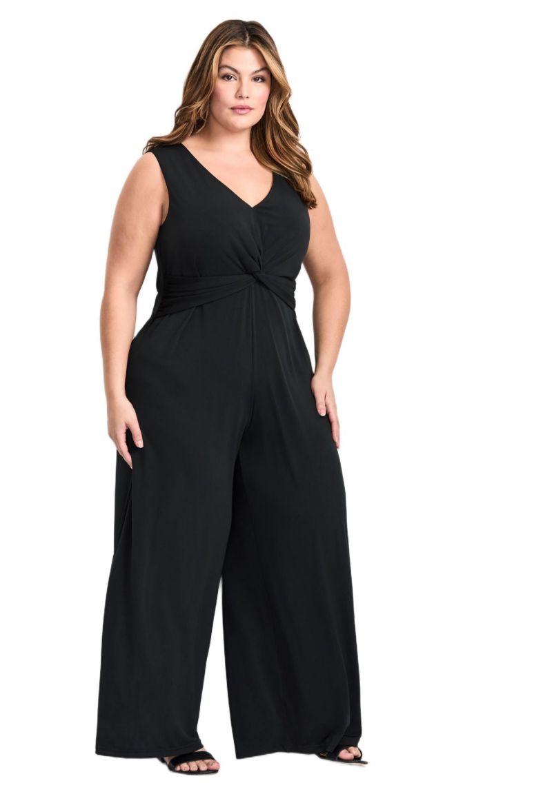 Women's Plus Size Audrey Twist Front Jumpsuit