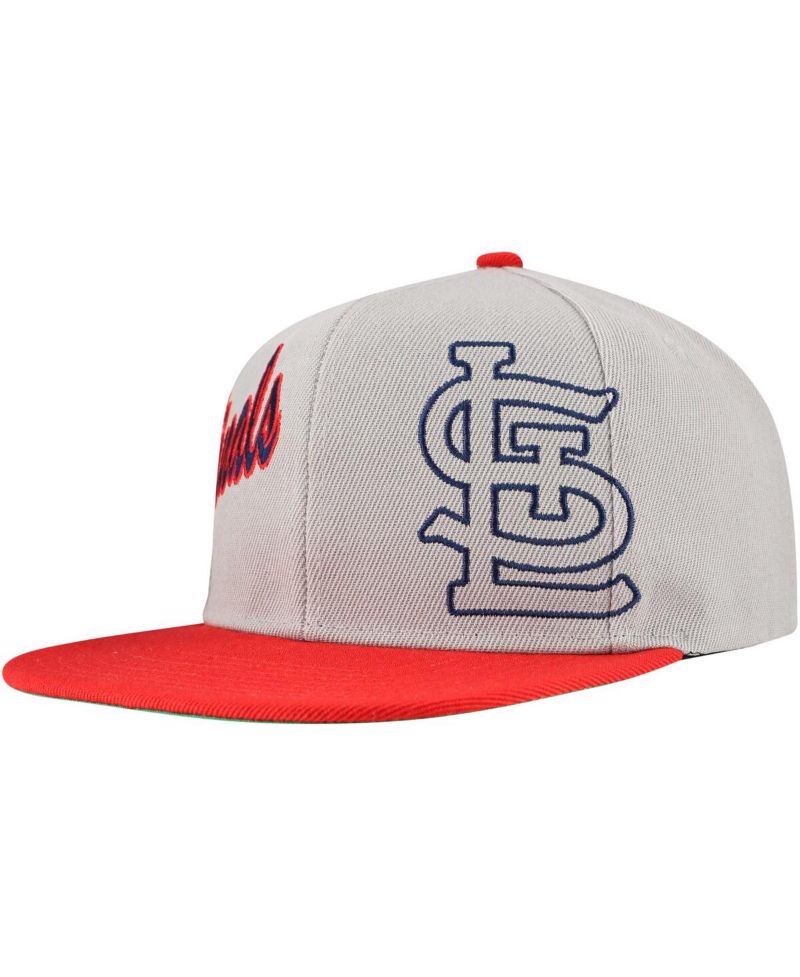 Men's Gray St. Louis Cardinals Knock Out Panel Snapback Hat