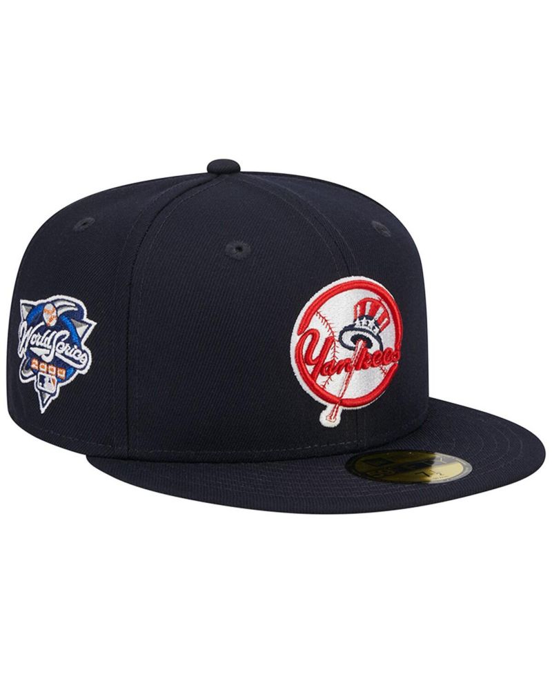 Men's Navy New York Yankees Primary Logo 2000 World Series Team Color 59FIFTY Fitted Hat