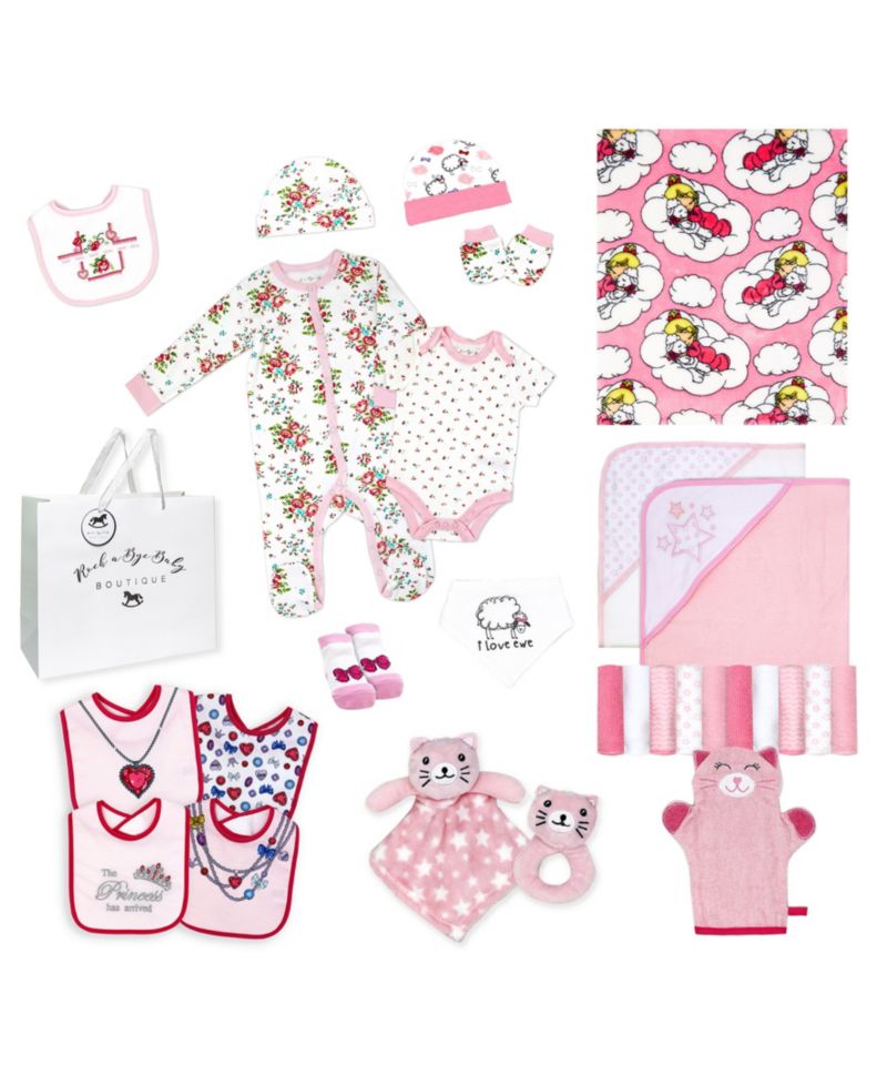 Baby Girls 28-Piece Essentials Shower Gift Bundle Set