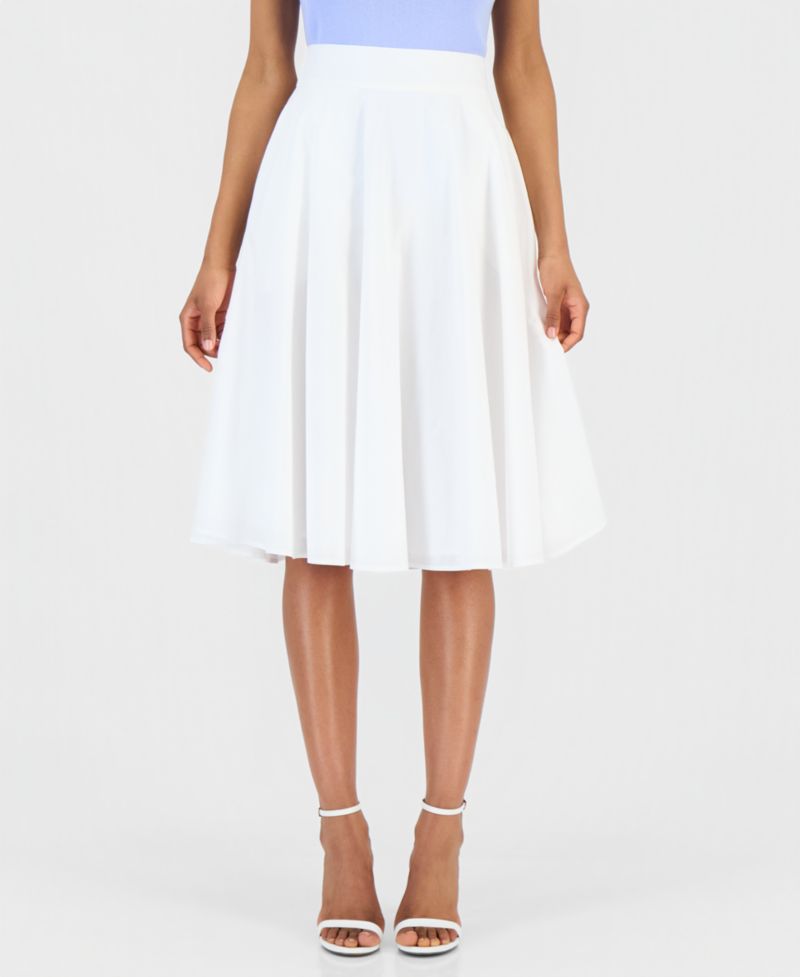ASL Petite Pull-On A-Line Midi Skirt