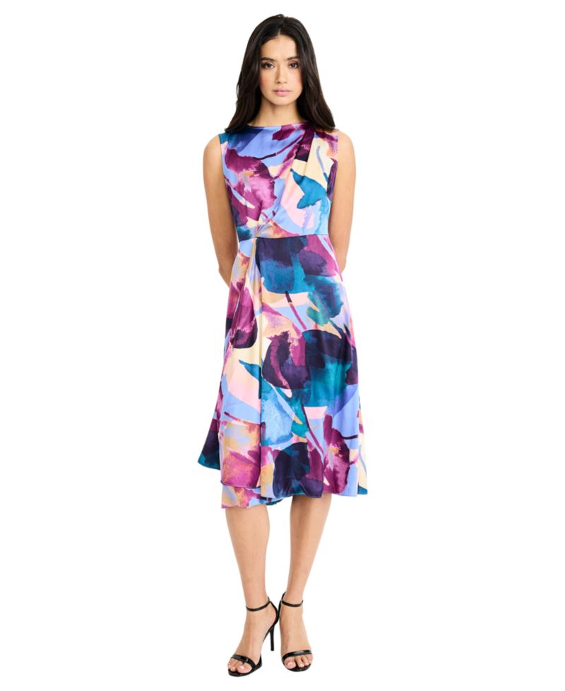 Women's Boat Neck Midi Dress