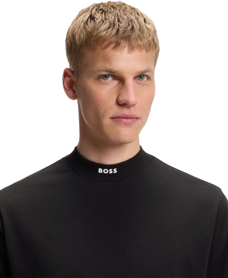 Men's Relaxed-Fit Mock-Neck T-Shirt