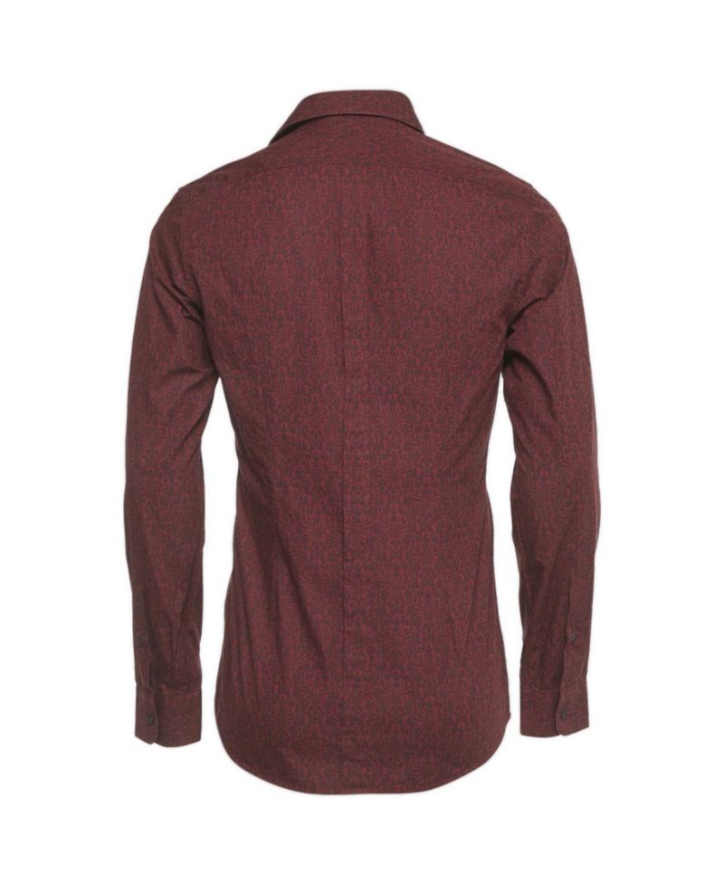 Dolce & Gabbana Men's Long-Sleeve Slim-Fit Metallic Gold Accents Button-Down Shirt