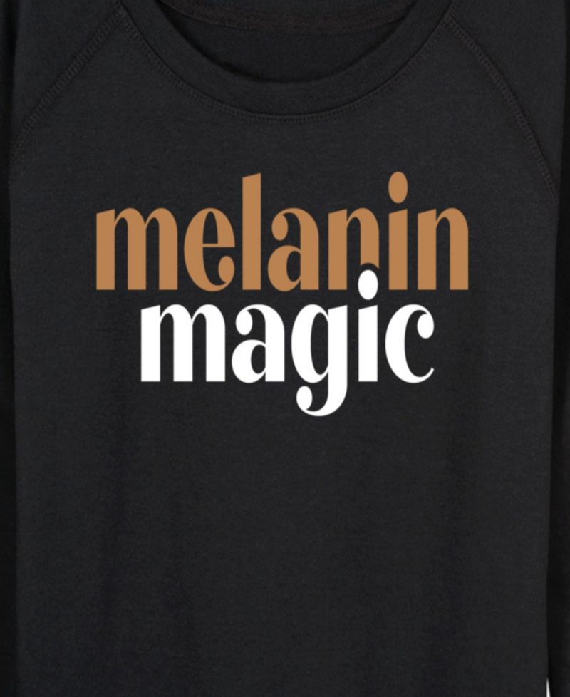 Women's Instant Message Melanin Magic French Terry Long-Sleeve T-Shirt