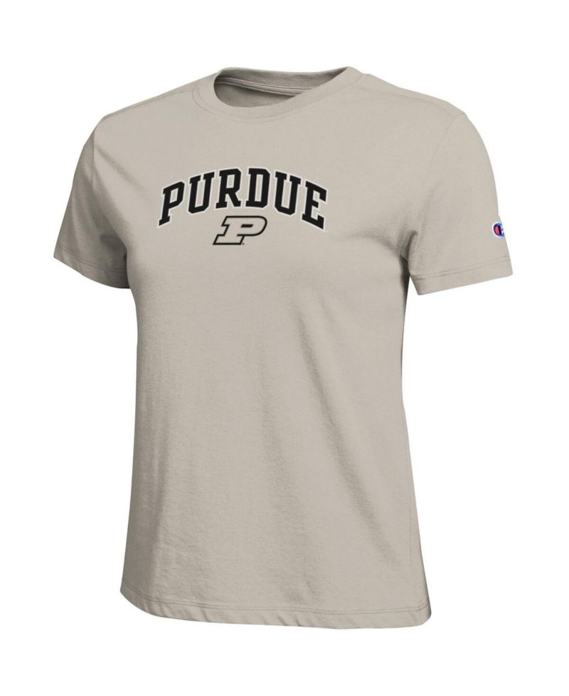 Women's Gold Purdue Boilermakers Arched Over Logo T-Shirt
