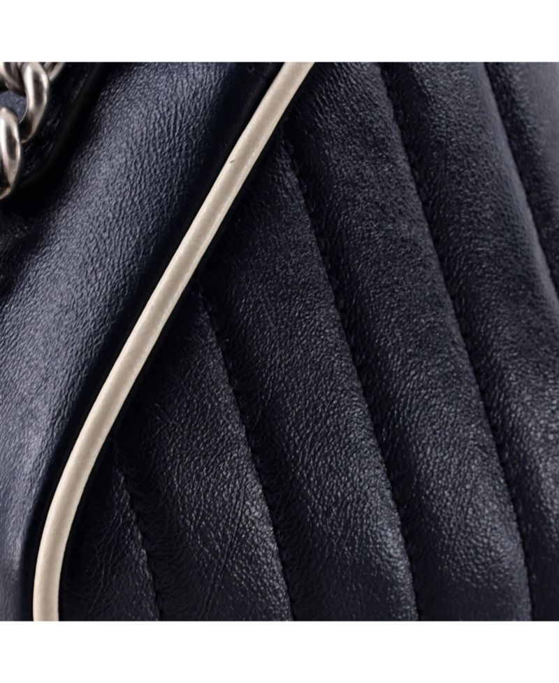 Small GG Marmont Shoulder Bag Diagonal Quilted Leather
