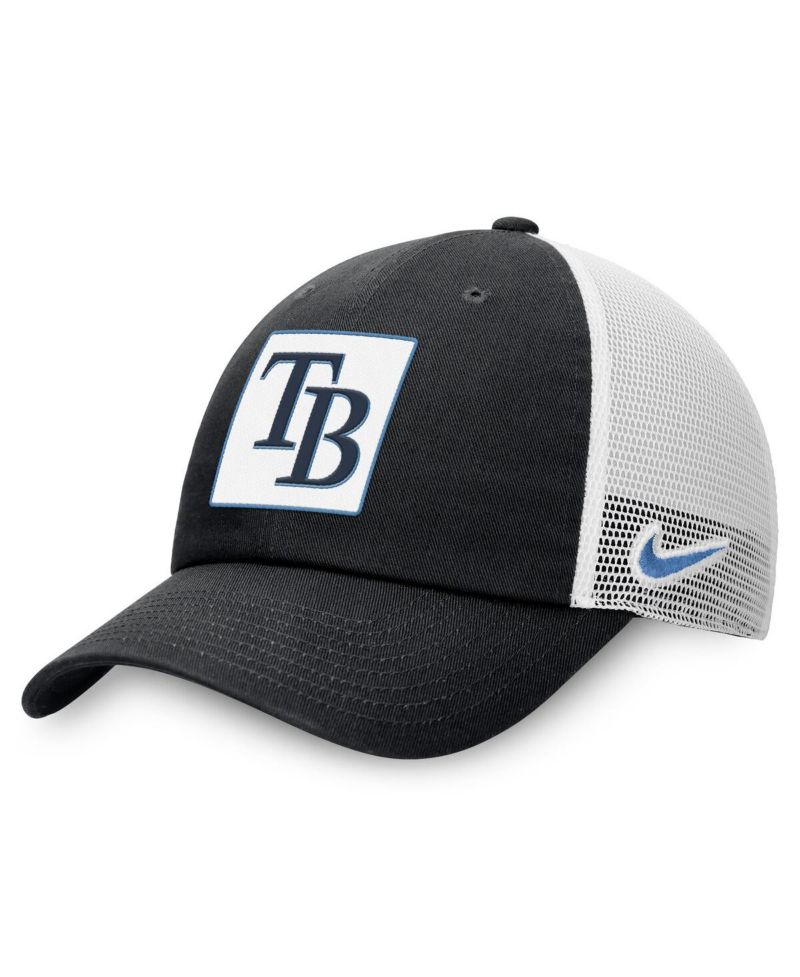 Men's Black Tampa Bay Rays Rise Adjustable Trucker Hat
