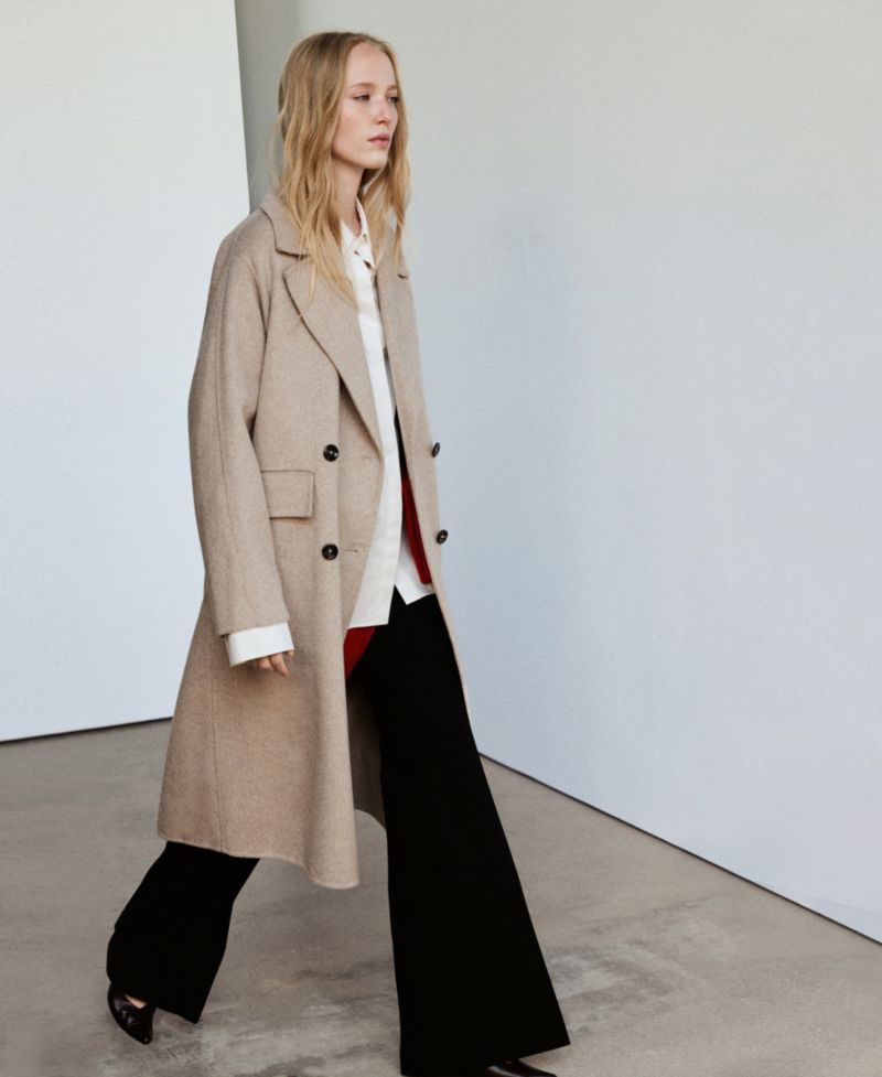 Women's Wool-Blend Double-Breasted Coat