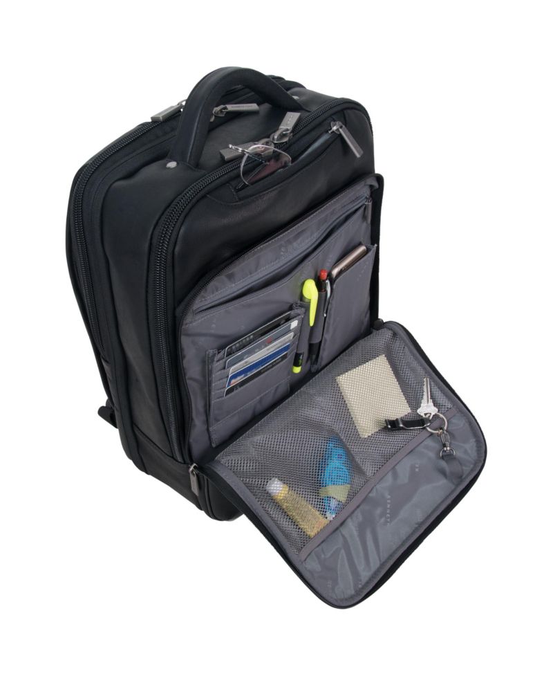Full-Grain Colombian Leather 16" Laptop Tablet Travel Backpack