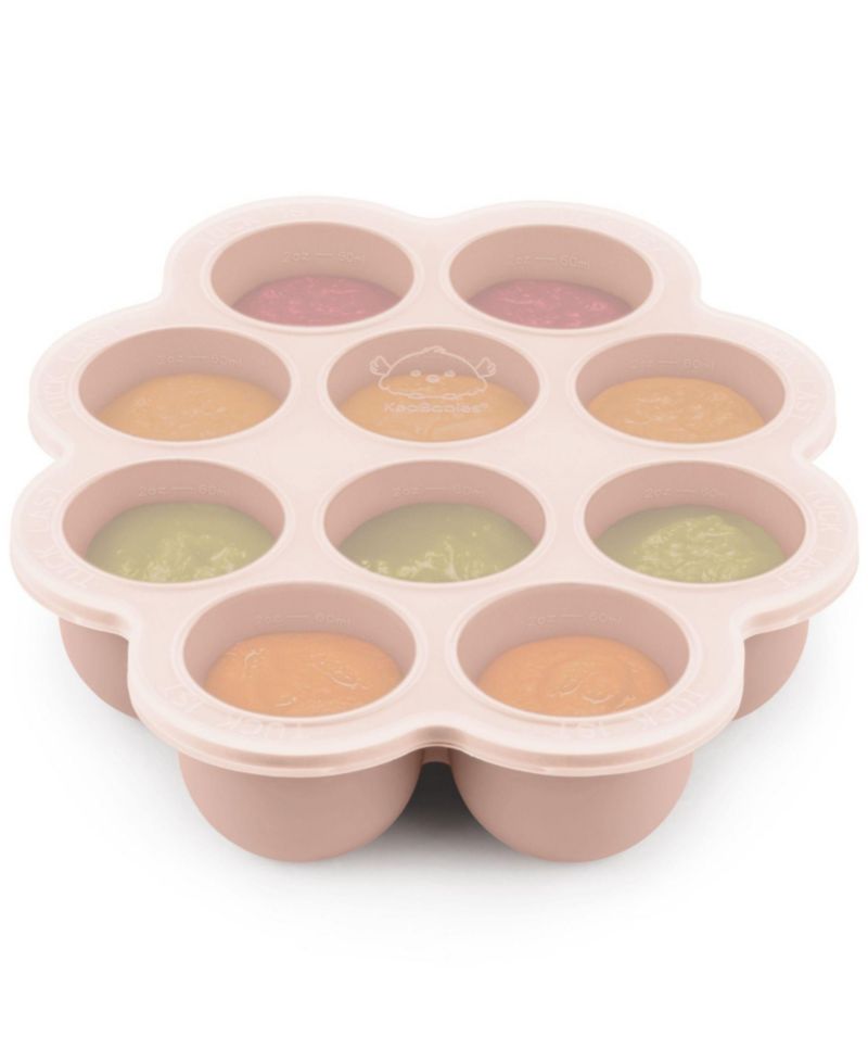 Prep Silicone Baby Food Freezer Tray with Clip-on Lid, 2oz x 10 Silicone Freezer Molds, BPA-Free Baby Food Storage