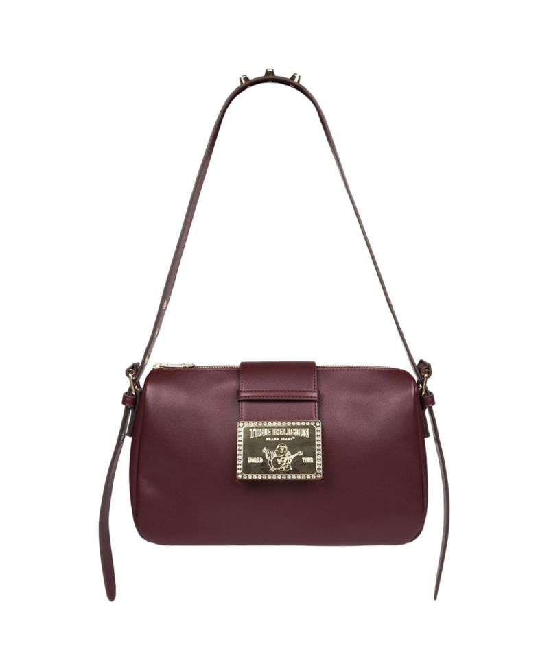 East West Shoulder Bag with Belt Buckle Tab