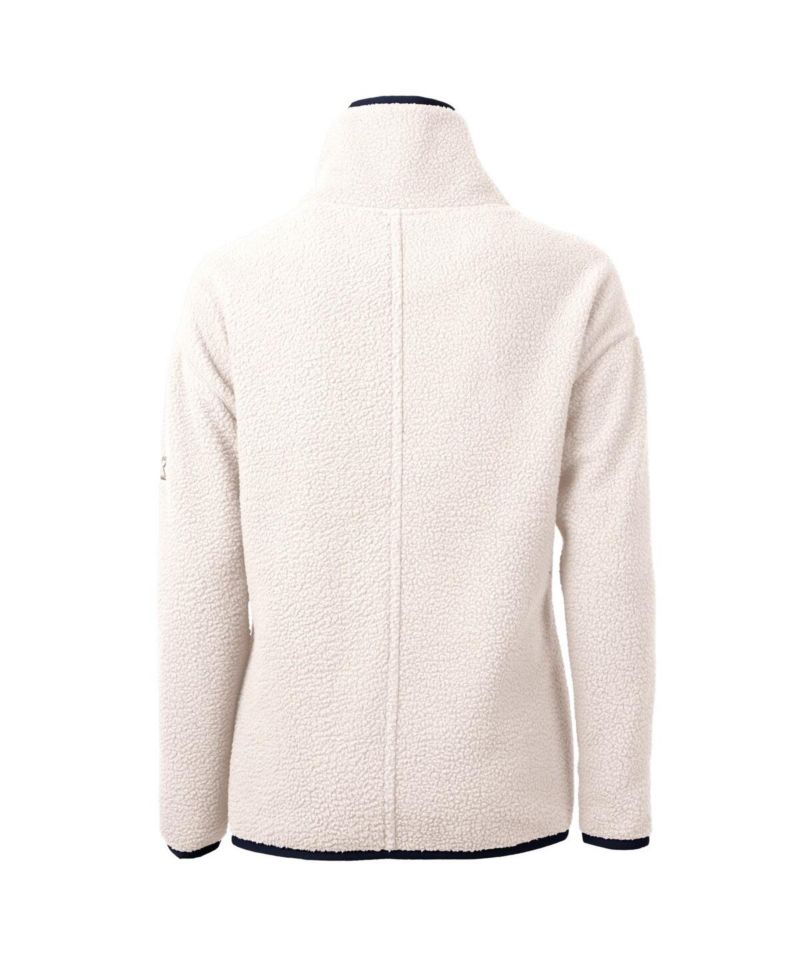Women's Oatmeal Syracuse Orange Vault Cascade Eco Sherpa Fleece Half-Zip Pullover Jacket