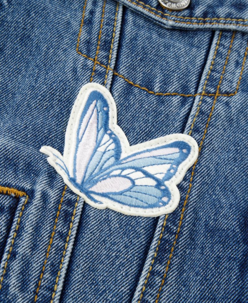 Girls' 4-6X Patched Denim Trucker Jacket