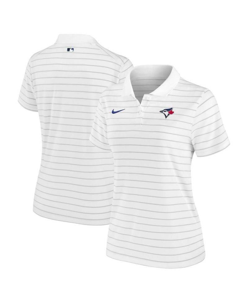 Women's White Toronto Blue Jays Authentic Collection Victory Performance Polo Shirt