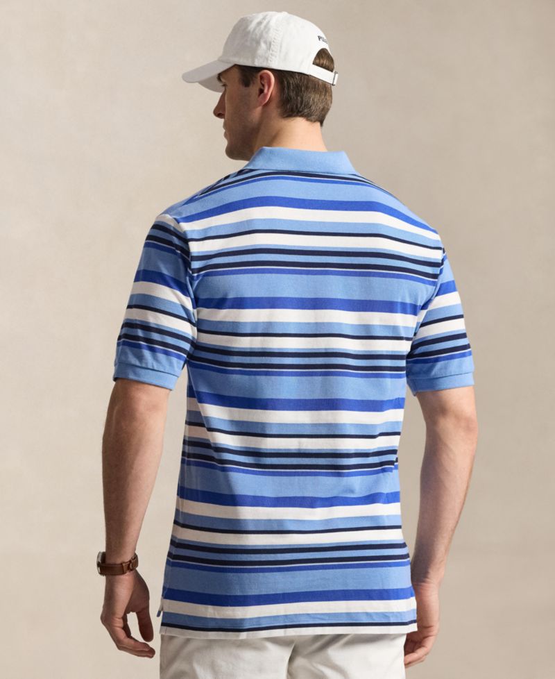Men's Big & Tall Classic-Fit Striped Mesh Polo Shirt