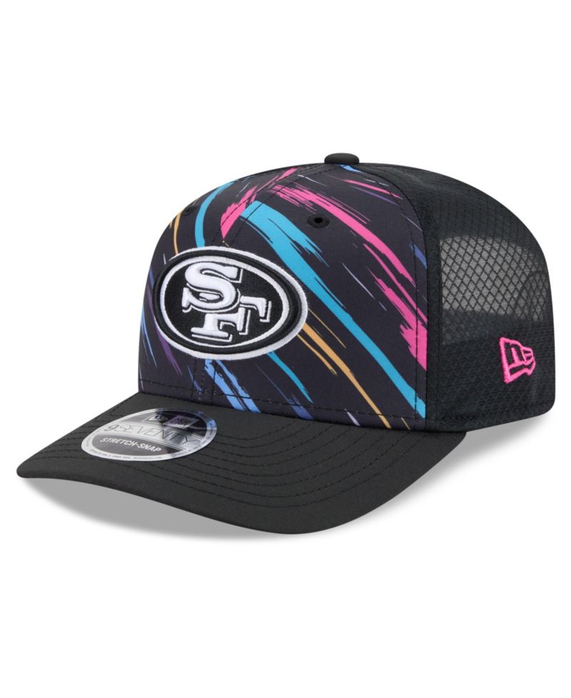 Men's Black San Francisco 49ers 2026 NFL Cruical Catch 9SEVENTY Adjustable Trucker Hat