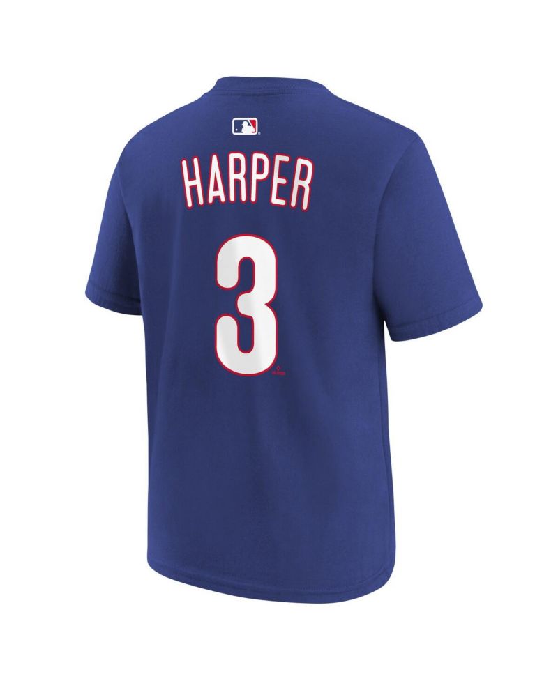 Big Boys' and Girls' Bryce Harper Royal Philadelphia Phillies Name & Number T-Shirt