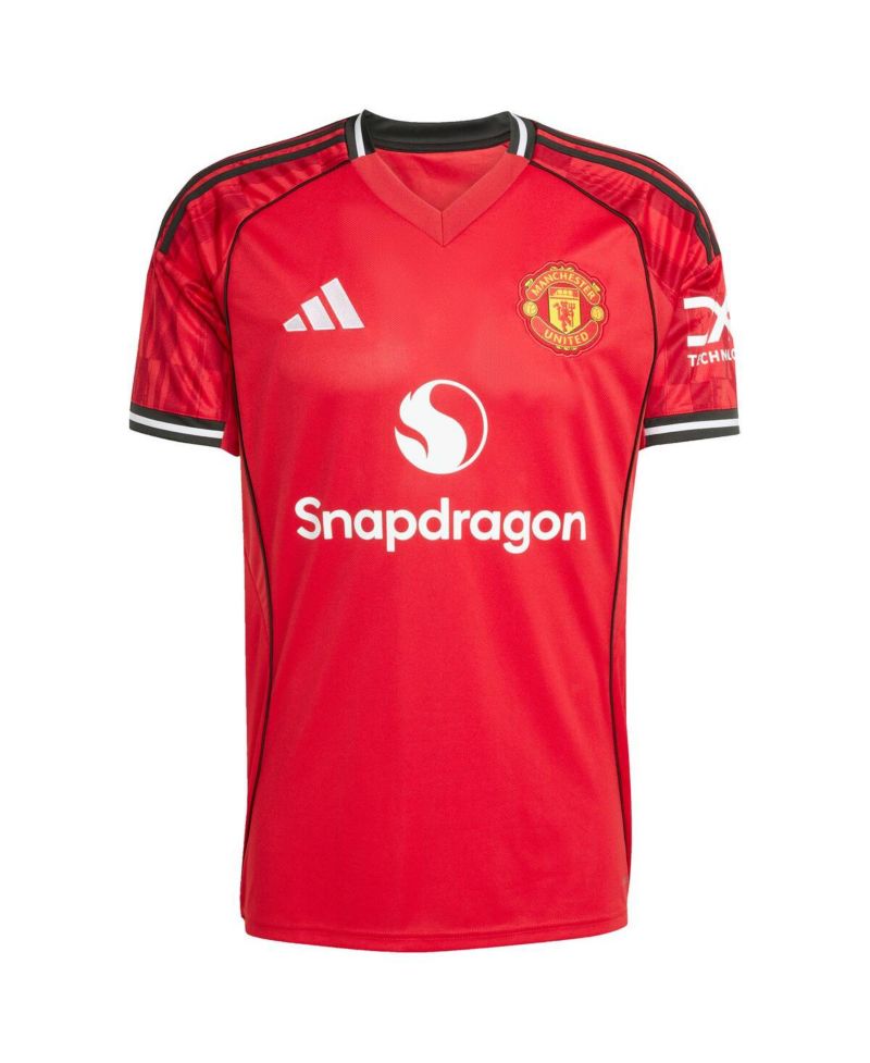 Men's Red Manchester United Home 2025/26 Replica Jersey
