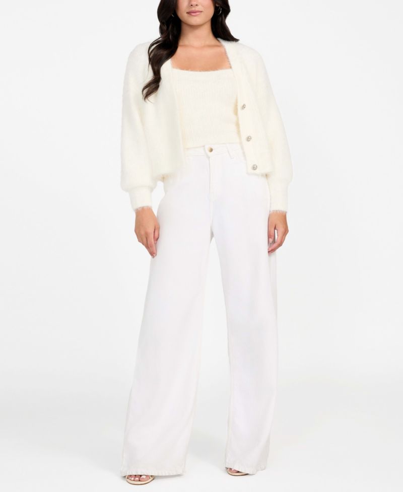 Women's Cropped Bralette Sleeveless Sweater