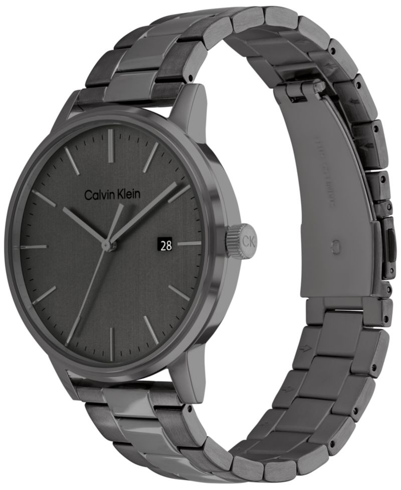 Gray Stainless Steel Bracelet Watch 43mm