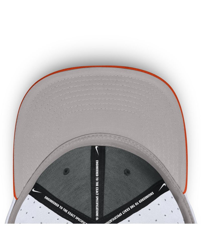 Men's White Clemson Tigers On-Field Dugout True Performance Fitted Hat