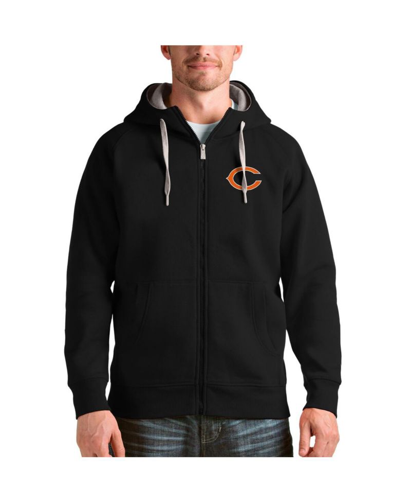 Men's Black Chicago Bears Victory Full-Zip Hoodie
