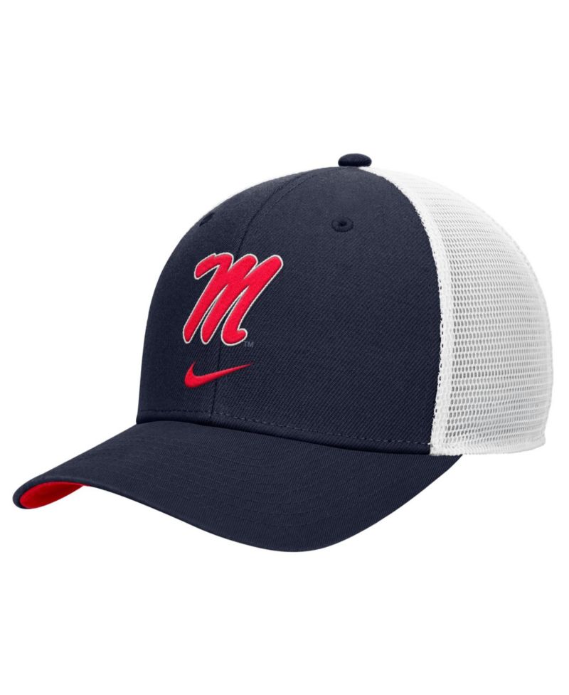 Men's Navy Ole Miss Rebels Rise Trucker Dri-FIT Adjustable Hat