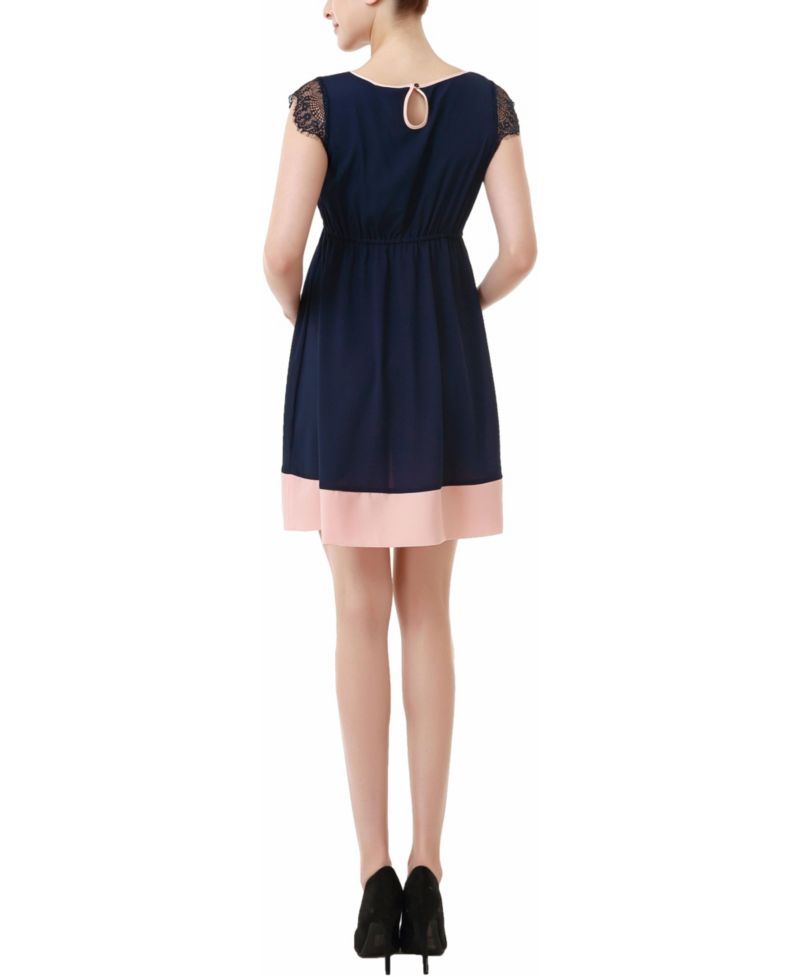 Women's Nell Lace Trimmed Colorblock Dress