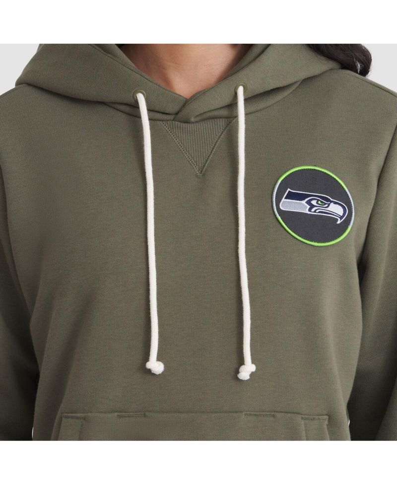 Women's Olive Seattle Seahawks 2025 Salute to Service Sideline Standard Issue Dri-FIT Hoodie