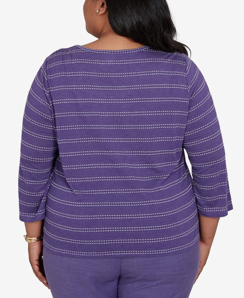 Plus Size Grand Bazaar Twisted Hem Chevron Top