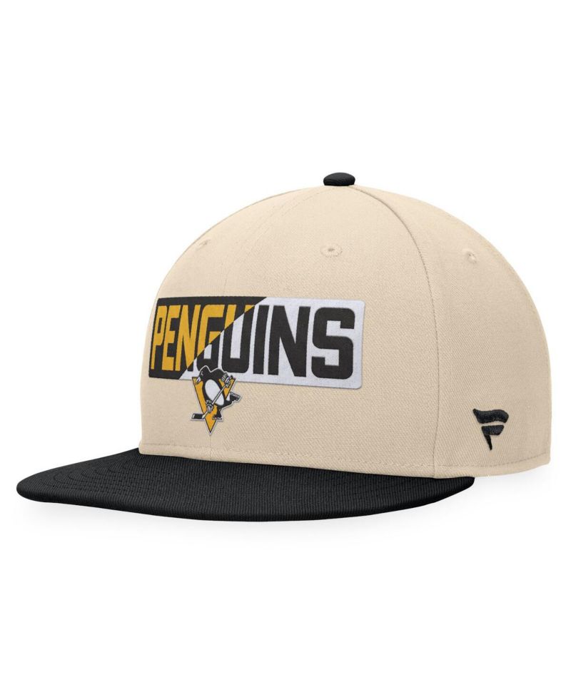 Men's Cream/Black Pittsburgh Penguins Goalazo Snapback Hat