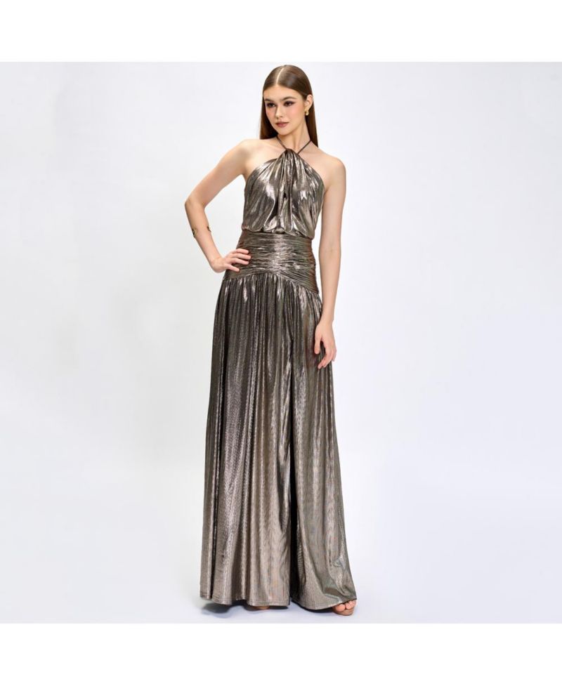 Women's Aisha Ruched High Neck Gown