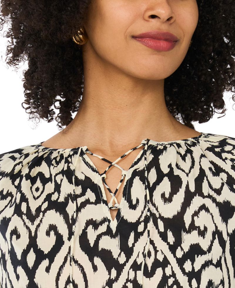 Women's Lace-Up Raglan Top