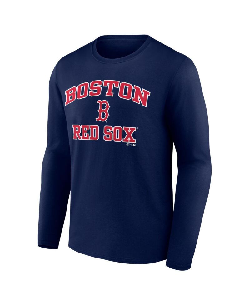 Men's Navy Boston Red Sox Heart & Soul Long Sleeve T-Shirt