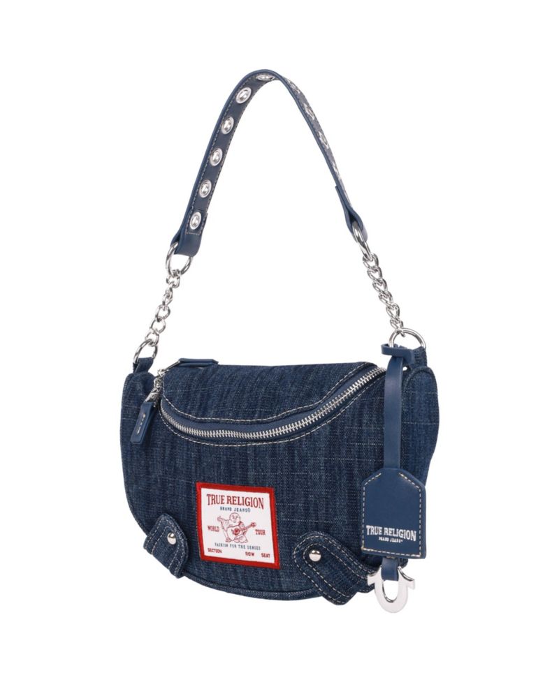 Chain Handle Denim Hobo