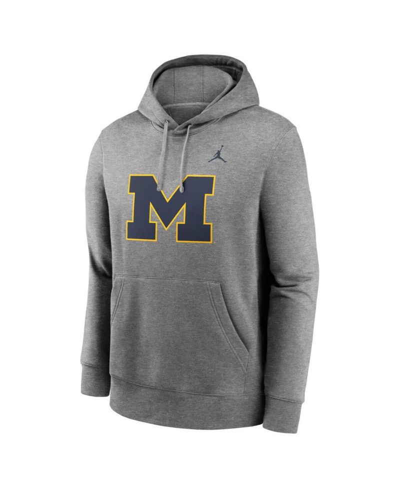Men's Michigan Wolverines Primetime Evergreen Club Fleece Pullover Hoodie