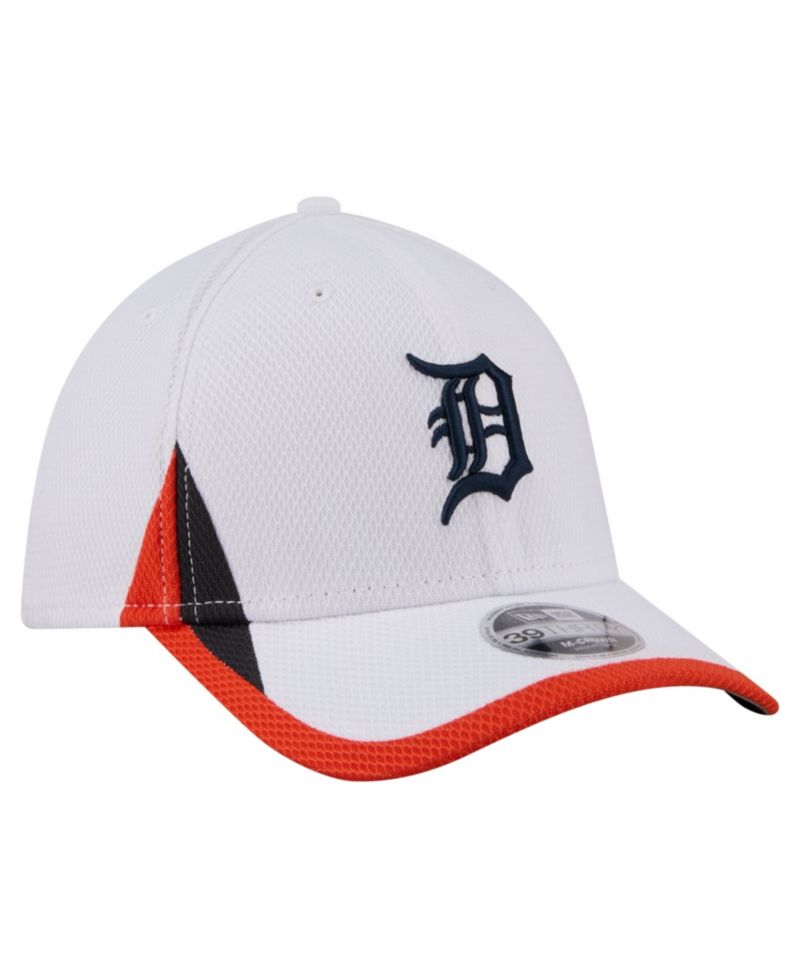 Men's White Detroit Tigers Cut n Sew 39THIRTY Flex Hat
