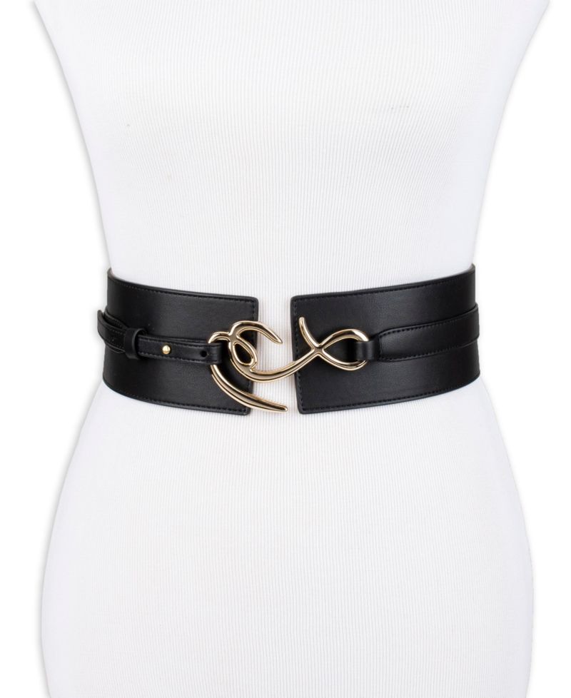 Women's Corset Wide Waist SE Hook Logo Buckle Belt