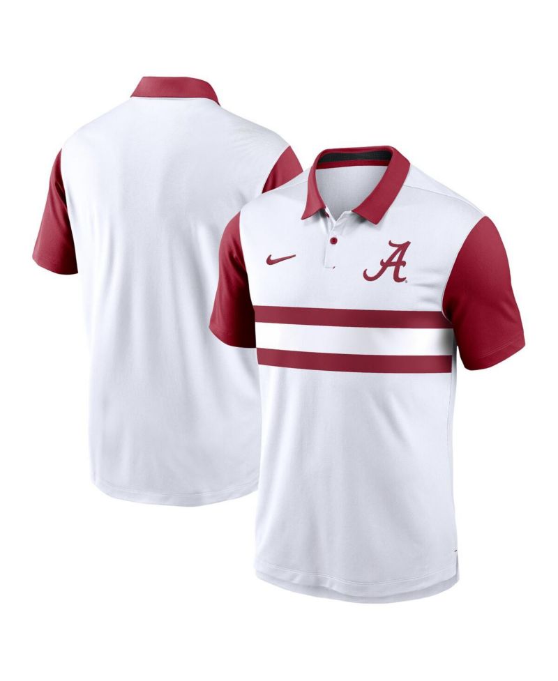 Men's White Alabama Crimson Tide Primetime Campus Vapor Performance Polo